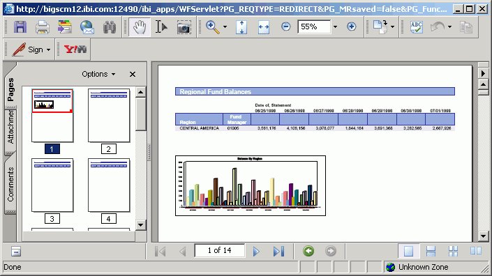 graph display after report