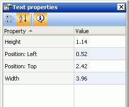 Text properties