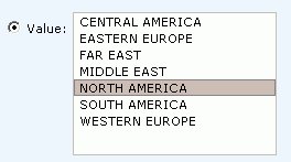 Value selection button