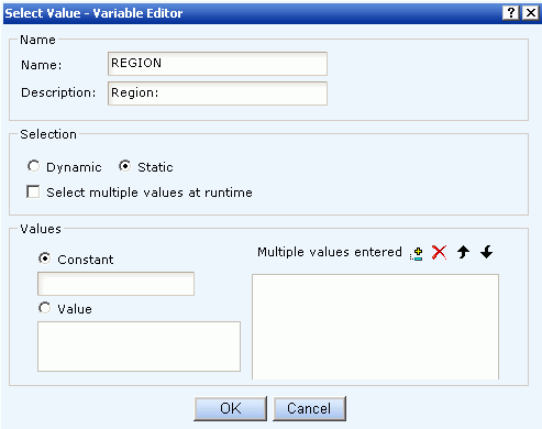 Variable Editor dialog box