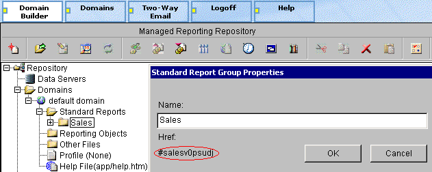 Standard Report Group Properties