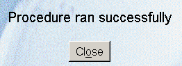 successful run message