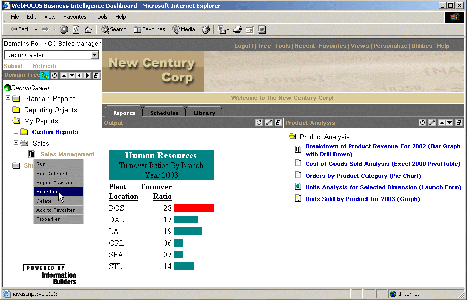 drop-down menu
