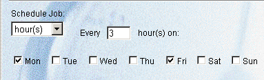 Schedule Job pane