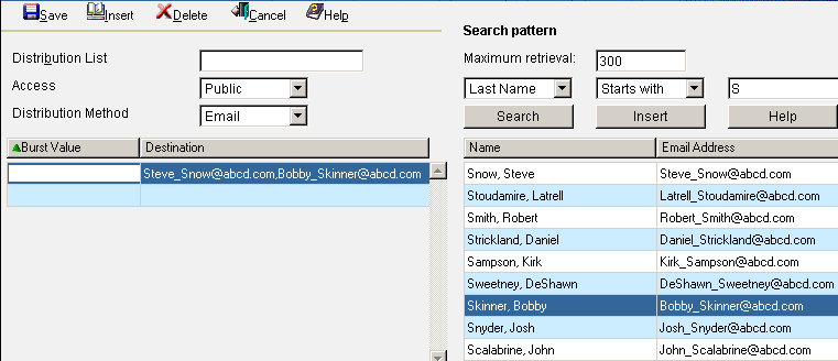 transferred Email Address data