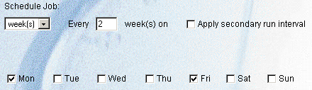 Schedule Job pane